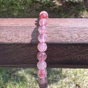 Strawberry Quartz 6mm Bracelet Unisex